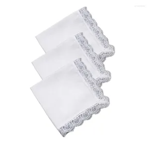 Bow Ties Pocket Bakkerchief Lace Hankies 10x10inch Large Bandana Hoge absorberende handdoek Sweat Absorberen