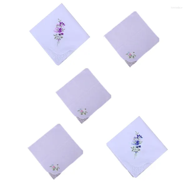 Bow Ties Pocket Hankie Cadeau pour adulte Portable Square Squarechief Multiuse brodery Sweat Wipe Towel Femme Accessoires
