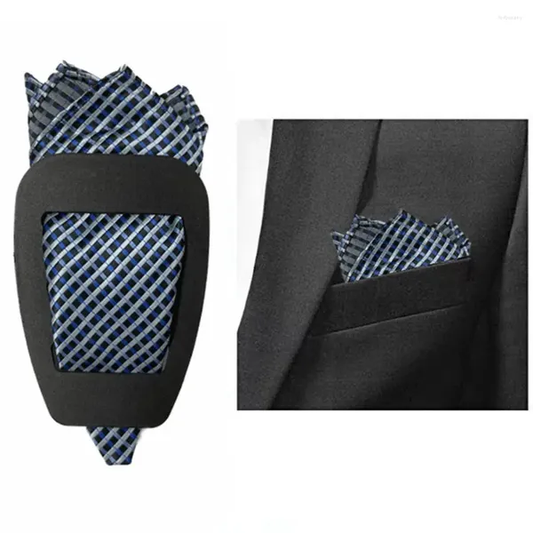 Bow Ties Pocket Sporter Clip fijo Bufanda de seda Guardián para hombres Tuxedos con accesorio K2W6