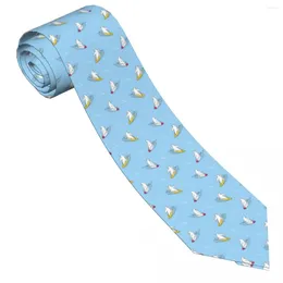 Bow Ties Polar Bear doodle Tie surf Ocean Animal Business Cou Mignon drôle pour les hommes Collier personnalisé Coldage