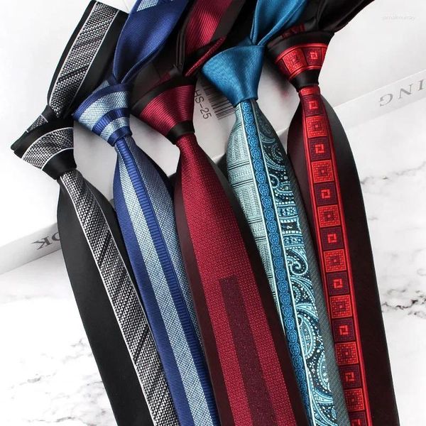Nœuds papillons Polyester Mode Casual Modèle de positionnement étroit pour hommes Accessoires formels Cravate d'affaires 6cm Gris Rouge Bleu Marron