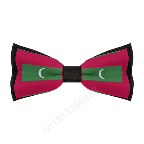 Nœuds papillon Polyester Maldives drapeau noeud papillon pour hommes mode décontracté hommes cravate cravate costumes de fête de mariage cravate