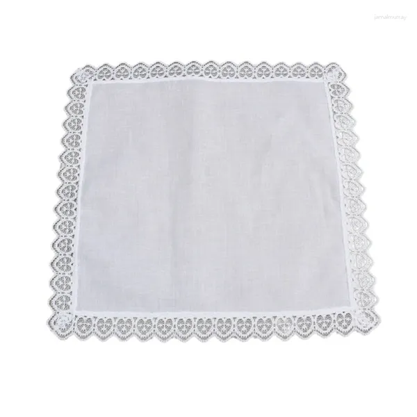Pañuelos de lazo portátil Tie-dye encaje ajuste algodón pañuelo para mujer hombre caballero blanco