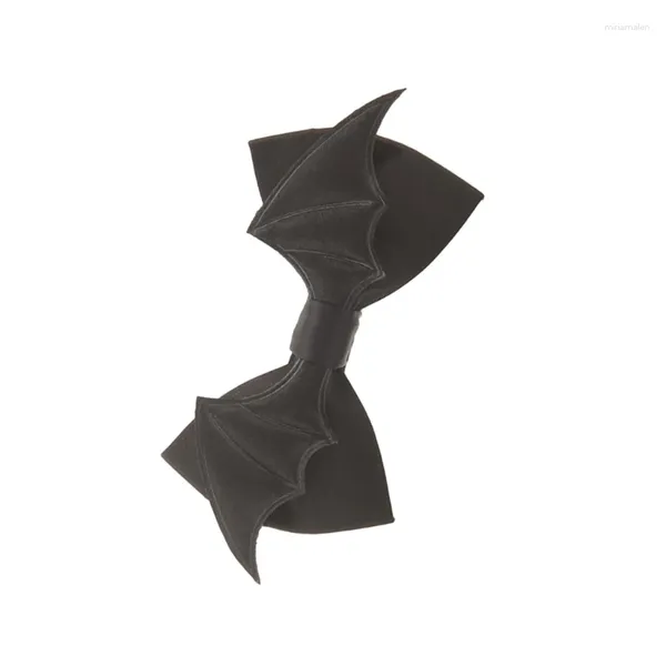 Pajaritas Pajarita preatada con correa ajustable Gótico Negro Ala de murciélago Bowknot Corbata Corbata para fiesta de Halloween Disfraz de cosplay DXAA