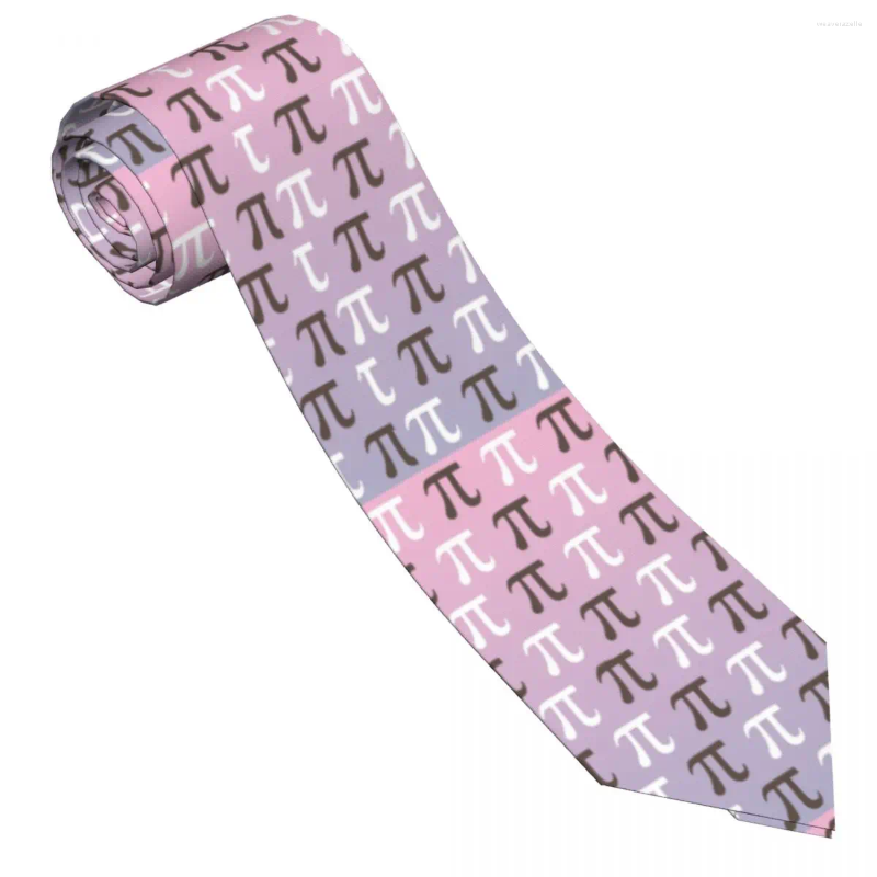 Laços roxos matemática impressão gravata vintage gráfico pescoço retro na moda colarinho masculino lazer gravata acessórios