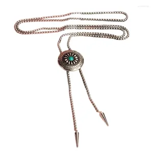 Bow Ties Relief Turquoises Bolo Bolo Tie pour femmes Mâle Collier de mariage Western Cowboy Collite