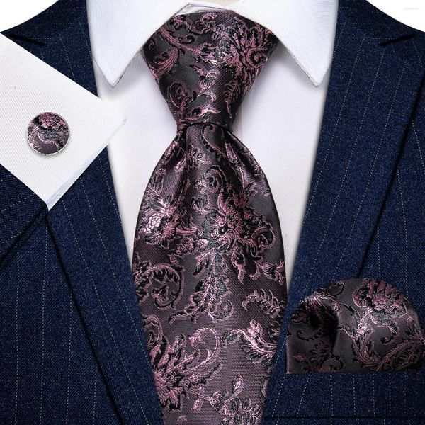 Bow Ties retro Black Purple Paisley Party Corbalo Luxury Silk Pocket Square Gosinks para el negocio de la boda Corbatas formales para hombre