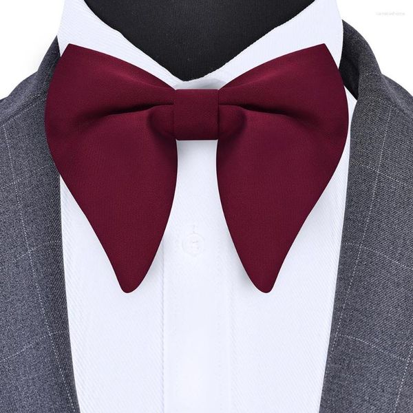 Bow Ties ricnais mode solide BIG BOWTIE BOOD NOIR ROUGE GREEN TRAVE POUR HOMME