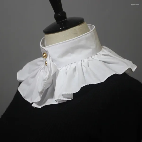 Bow Ties Rococo Vintage Renaissance Costume Costume Costume Détachable Dishomonie blanche Coton Lacet Up Unisex