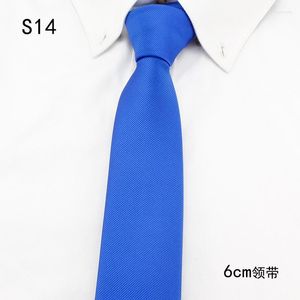 Bow Ties Royal Blue Striped Men Slim Paisley 6 cm Hombre smalle stropdas geruite nekkleding stropdas polyester groothandel