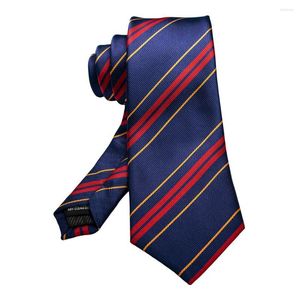 Bow Ties Royal Legion Business Striped For Men Black 8 cm Silk Men's Tie Jacquard Ntralter Formele Luxe bruiloft Strijfassen Gravatas