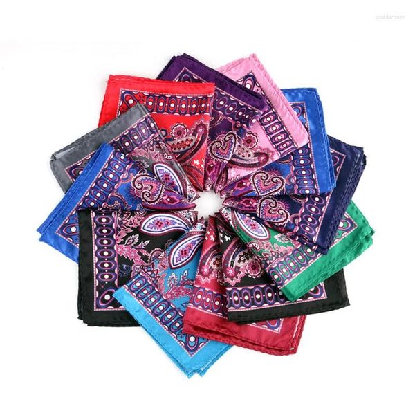 Bow Ties Vente mode 22cm Pocket Square Mandkerchief Dot Paisley Floral Soft Style Hanky Mens Cost Coronder les accessoires