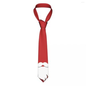 Papillon Barba da Babbo Natale Cravatte di Buon Natale Unisex Poliestere Collo da 8 cm Per Uomo Slim Ampia Cravatta da indossare ogni giorno Festa