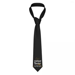 Bow Ties Science Professeur Coldie Men Skinny Polyester 8 cm de large Chimie de large Tie au cou pour les accessoires de chemise Bureau Gravatas
