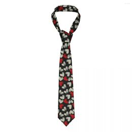 Cravates d'arc rayé motif coeur cravate hommes femmes polyester 8 cm cravate pour la mode classique chemise accessoires fête