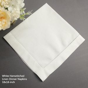 Noeuds papillon Sef de 12 mouchoirs serviettes de table parfait mariage blanc ajouré lin Table thé 18x1 8/20x20-inchBow