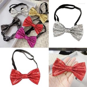 Bow Ties Sequins Neckties pour prendre PO Adulte Coldie Social Ratterings Collar Wedding Masqueades Suit Q1JD