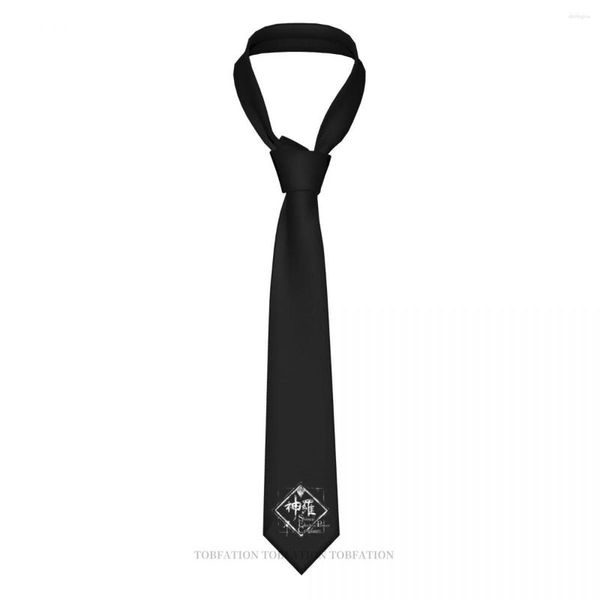 Pajaritas Shinra Print Final Fantasy FF Juego Casual Unisex Corbata de cuello Decoración de camisa Corbata delgada a rayas estrechas