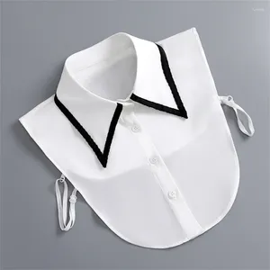 Boogbladen shirt afneembare kraag voor vrouwen witte nep verwijderbare trui blouse top decoratieve faux cols nekkleding onwaar