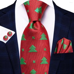 Bow Ties Silk Christmas Tie pour hommes Green rouge cadeau pour hommes