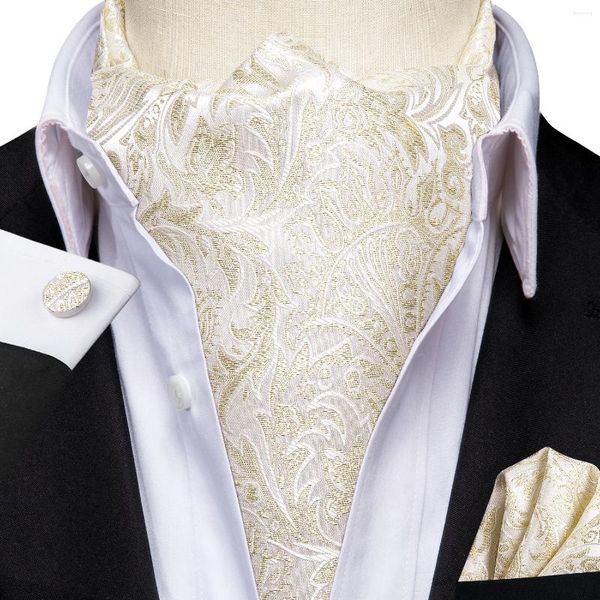 Bow Ties Silk Mens Ascot Black Pink Blue Red Oro Verde Púrpura Púrpura Beige Beige Cravat Tada Hanky Gosinks para Boda Masculina Regalo de graduación de negocios