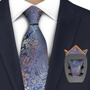 Noeuds papillon en soie cravate Paisley Floral hommes gris bleu rose accessoires de mariage cravate ensemble mouchoir cadeau pour hommes