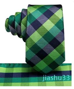 Noeuds papillon Cravate en soie pour enfants Plaid Vert Gris Designer de luxe Handky Enfant Cravate large