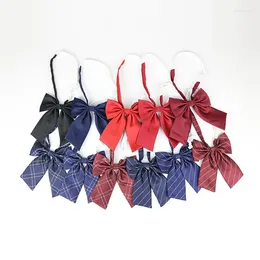 Bow Ties Simple Fashion Casual Académique Style Polaid Polyester Bowtie For Women Party Sailor Suit JK Uniforme Collar Fleur