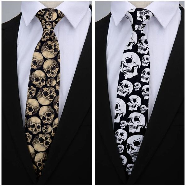 Bow Ties Skull Tie 3D Impression de mode polyester 8 cm