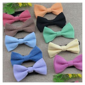 Noeuds papillon Solide Enfants Bowtie Baby Bow Tie15 Couleurs Ajuster La Boucle Enfant Bowknot Cravate Cravate Professionnelle Pour Cadeau De Noël Drop Dhjgy