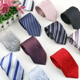Nœuds papillons Corée du SudSoie Polyester Soie 8CM Motif Jacquard Hommes d'affaires Cravate Costumes Match Cravate 231027