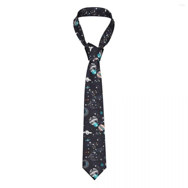 Bow Ties Space Galaxy Unisexe Necclues Slim Polyester 8 cm Couc étroit pour les accessoires pour hommes Cravat Bureau de mariage
