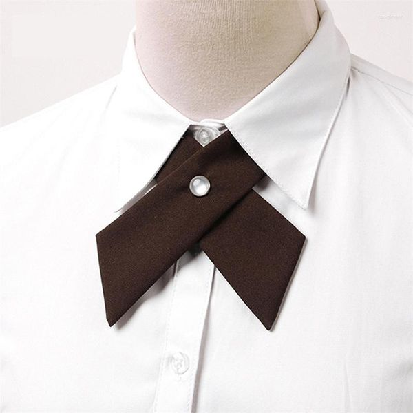 Noeuds papillon Uniforme étudiant Cravate Version coréenne des tenues professionnelles britanniques pour hommes et femmes Cross Over