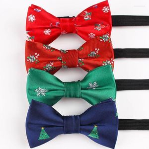 Pajaritas estilo cuadros niños pajarita bebé niño niños corbata copo de nieve árbol patrón de Navidad para niños regalos BowTiesBow Emel22