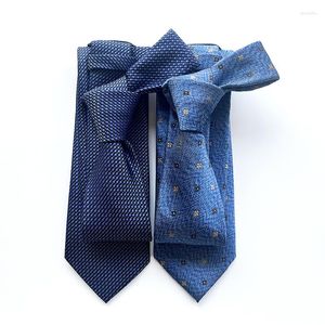 Bow Ties Tailor Smith Blue Navy Paisley Skinny Coldy Men's Business Neck Tie Take Jacquard pour hommes Cadeau