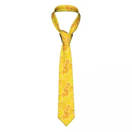 Noeuds papillon Textures tranches de citron cravate brillante pour hommes femmes cravate vêtements accessoires