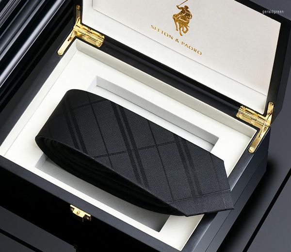 Noeuds papillon cravate hommes noir coréen affaires robe haut de gamme marque pas de soie paresseux fermeture éclair mode cadeau ensemble pour homme dans une boîte chic