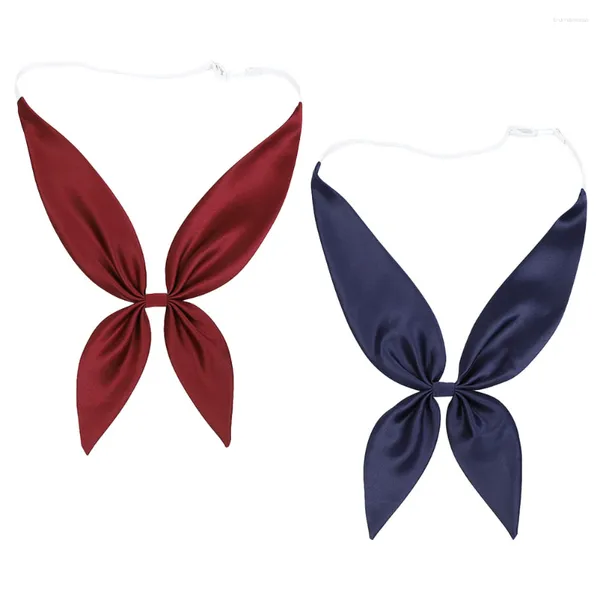 Noeuds papillon Triangulaire Écharpe Cravate Femmes Uniforme Scolaire Cravate Pré-nouée Accessoire Du Vêtement