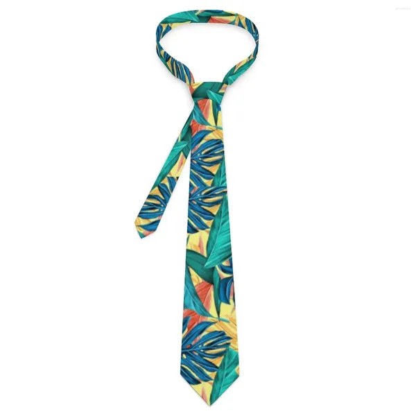 Nœuds papillons Feuille tropicale Cravate Citron Jaune Business Cou Hommes Femmes Vintage Cool Cravate Accessoires Qualité Personnalisé DIY Collier
