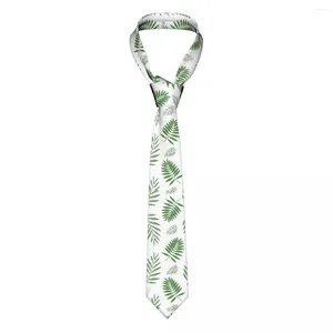 Vlinderdassen Tropische Bladeren Stropdas Heren Slank Polyester 8 Cm Breed Groen Bloemen Hawaiiaans Exotisch Stropdas Voor Heren Dagelijkse kleding Gravatas Kantoor