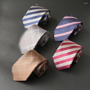 Arco laços design exclusivo moda explosão estilo britânico masculino 7cm gravata acessórios 2022 negócios casual terno fio-tingido jacquard listrado