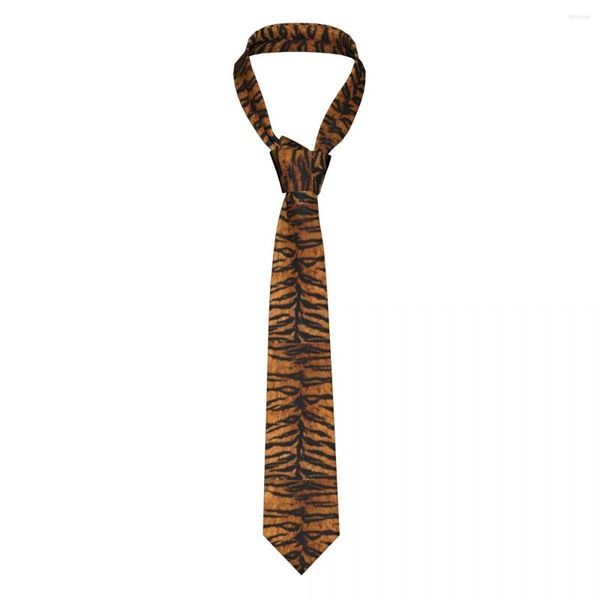 Bow Ties Unique Tiger Print Tie Wild Animal Fur Gift Men Blouse imprimé Clouse Polyester Silk Party Cravat