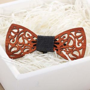 Noeuds papillon unisexe en bois moustache cravate évider sculpté rétro cou réglable Vintage mode femmes hommes de haute qualité