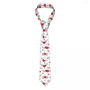 Strikjes Valentijnsdag Liefde Patroon Stropdas Mannen Casual Polyester 8 Cm Smalle Hals Voor Heren Accessoires Das Cadeau