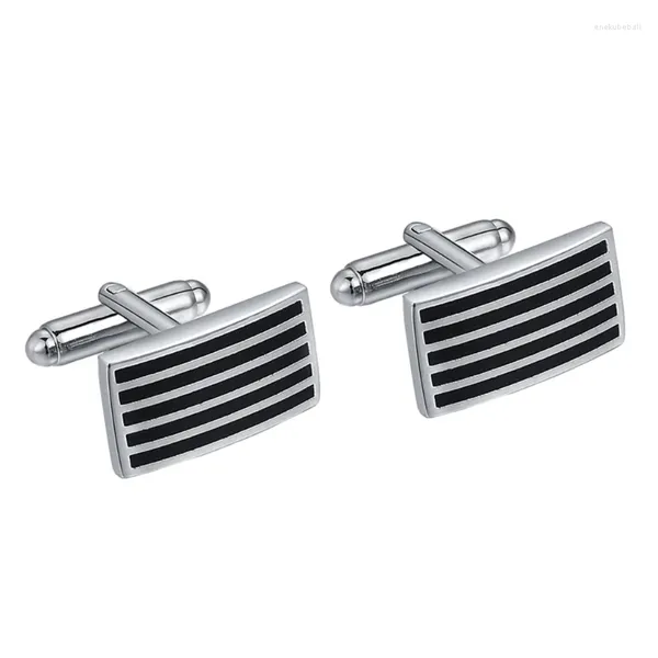 Noeuds papillon Boutons de manchette polyvalents pour hommes Uniformes d'affaires / Accessoires de mariage Boutons de manchette de chemise en argent