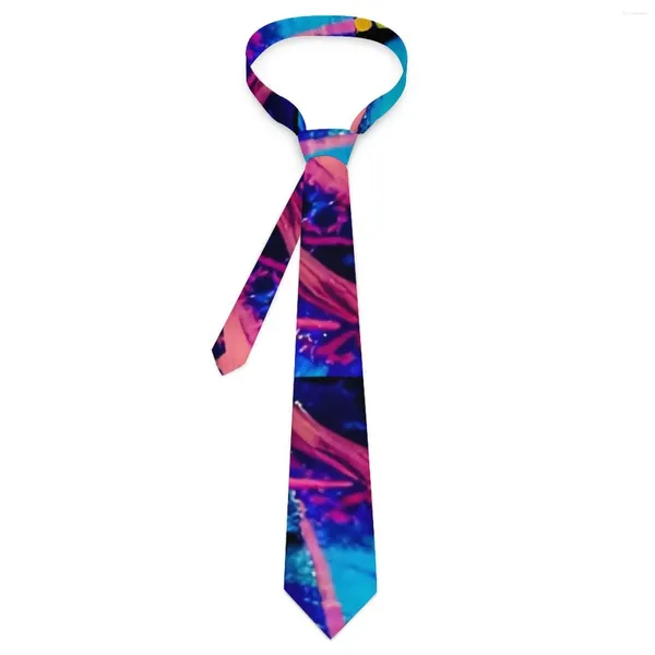 Pajaritas Vibrante Pincel Estampado Corbata Arte abstracto Diseño Cuello Cuello elegante para unisex Adulto Boda Fiesta Corbata Accesorios