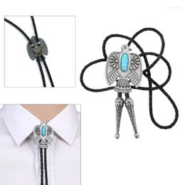 Strikjes Vintage Bolo Voor Vrouwen Mannen Turquoise BolaTie Stropdas Western Cowboy Ketting Stropdas Muziek Concert Tours Das