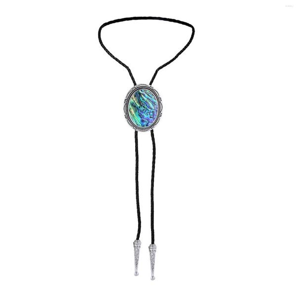 Noeuds papillon Vintage Bolo Tie Costume Avec PU Corde En Cuir Cravate Réglable Chemise Col Cou Pour Cosplay Fête D'anniversaire Hommes Femmes