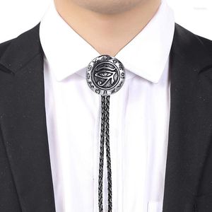 Noeuds papillon Vintage Fashion Eye Of Horus Bolo Tie Collier de corde en cuir pour hommes et femmes