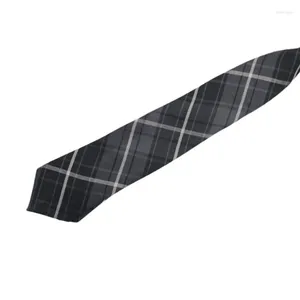 Bow Ties Vintage Gray Geroolde Pre-Tied Tie Polyester Silk Dectry Japanese College School Uniform JK Bowtie Formele nekkleding